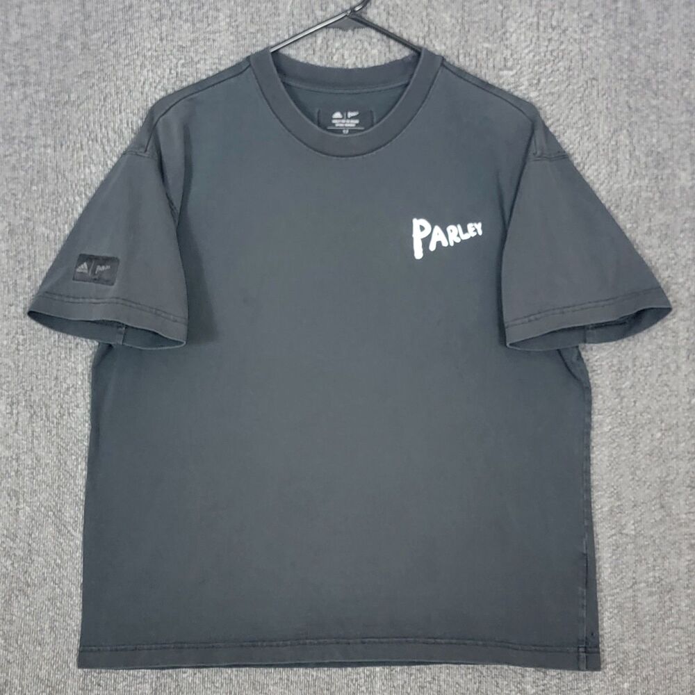 Adidas Parley For The Oceans T-Shirt Mens Medium Black 100% Organic Cotton